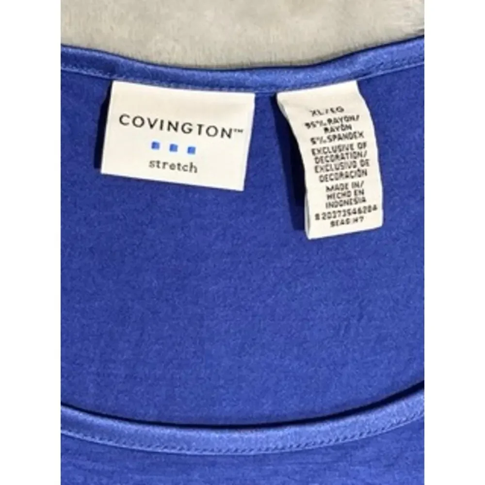 Covington Blue Stretch Sleeveless Tank Top XL